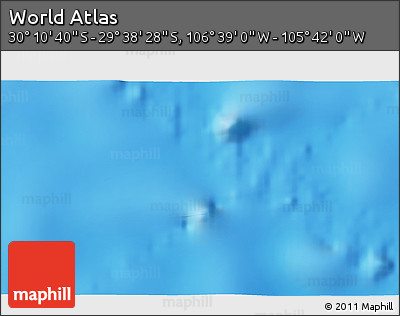 Physical 3D Map of the Area around 29° 54' 34" S, 106° 10' 30" W