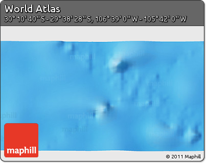 Physical 3D Map of the Area around 29° 54' 34" S, 106° 10' 30" W