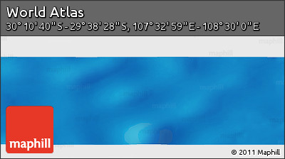 Physical Panoramic Map of the Area around 29° 54' 34" S, 108° 1' 30" E