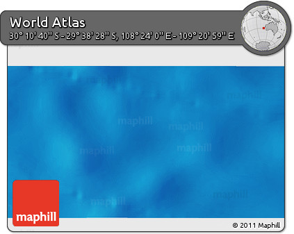 Physical 3D Map of the Area around 29° 54' 34" S, 108° 52' 30" E