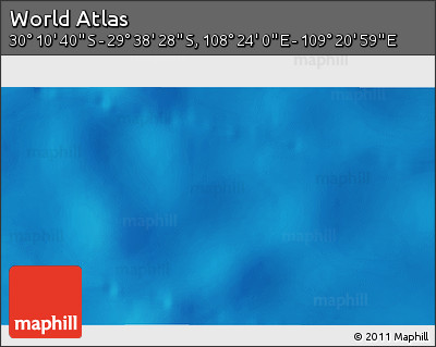Physical 3D Map of the Area around 29° 54' 34" S, 108° 52' 30" E