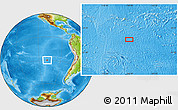 Physical Location Map of the area around 29° 54' 34" S, 108° 43' 29" W