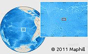 Shaded Relief Location Map of the area around 29° 54' 34" S, 108° 43' 29" W