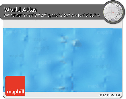 Physical 3D Map of the Area around 29° 54' 34" S, 109° 34' 29" W