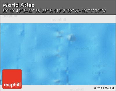 Physical 3D Map of the Area around 29° 54' 34" S, 109° 34' 29" W