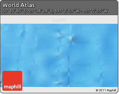 Physical 3D Map of the Area around 29° 54' 34" S, 109° 34' 29" W