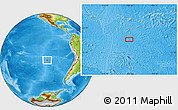 Physical Location Map of the area around 29° 54' 34" S, 109° 34' 29" W