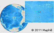 Shaded Relief Location Map of the area around 29° 54' 34" S, 109° 34' 29" W