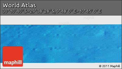 Physical Panoramic Map of the Area around 29° 54' 34" S, 10° 16' 30" E