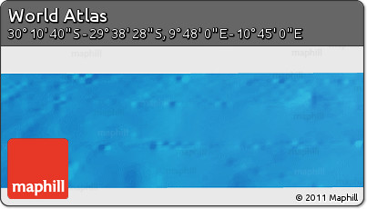 Physical Panoramic Map of the Area around 29° 54' 34" S, 10° 16' 30" E
