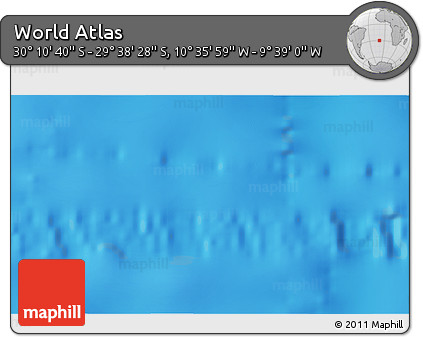 Physical 3D Map of the Area around 29° 54' 34" S, 10° 7' 30" W