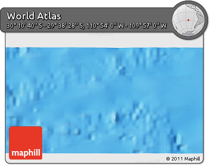 Physical 3D Map of the Area around 29° 54' 34" S, 110° 25' 30" W