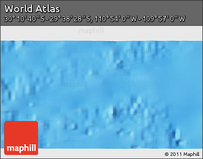 Physical 3D Map of the Area around 29° 54' 34" S, 110° 25' 30" W