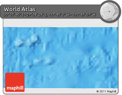 Political 3D Map of the Area around 29° 54' 34" S, 111° 16' 30" W