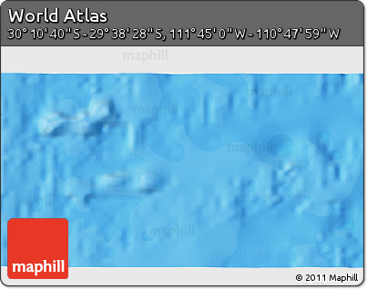 Political 3D Map of the Area around 29° 54' 34" S, 111° 16' 30" W