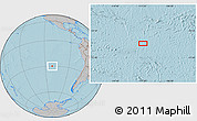 Gray Location Map of the area around 29° 54' 34" S, 111° 16' 30" W, hill shading