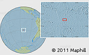 Savanna Style Location Map of the area around 29° 54' 34" S, 111° 16' 30" W, hill shading