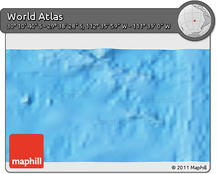 Physical 3D Map of the Area around 29° 54' 34" S, 112° 7' 30" W