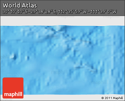 Physical 3D Map of the Area around 29° 54' 34" S, 112° 7' 30" W