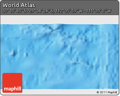 Physical 3D Map of the Area around 29° 54' 34" S, 112° 7' 30" W