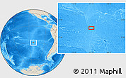 Shaded Relief Location Map of the area around 29° 54' 34" S, 112° 7' 30" W