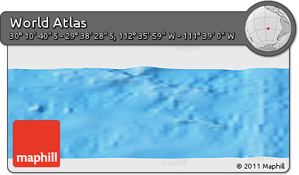 Physical Panoramic Map of the Area around 29° 54' 34" S, 112° 7' 30" W