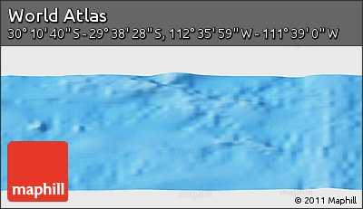 Physical Panoramic Map of the Area around 29° 54' 34" S, 112° 7' 30" W