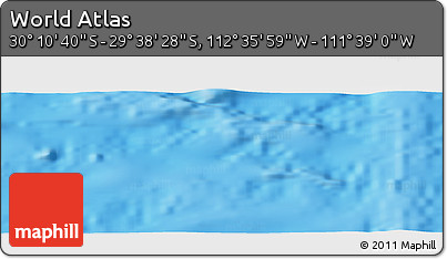Physical Panoramic Map of the Area around 29° 54' 34" S, 112° 7' 30" W