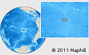 Shaded Relief Location Map of the area around 29° 54' 34" S, 112° 58' 29" W