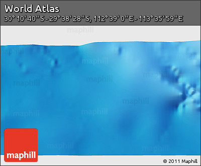 Physical 3D Map of the Area around 29° 54' 34" S, 113° 7' 30" E