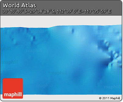 Physical 3D Map of the Area around 29° 54' 34" S, 113° 7' 30" E