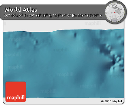 Satellite 3D Map of the Area around 29° 54' 34" S, 113° 7' 30" E