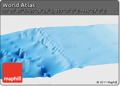 Physical Panoramic Map of the Area around 29° 54' 34" S, 113° 58' 29" E