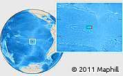 Shaded Relief Location Map of the area around 29° 54' 34" S, 114° 40' 30" W
