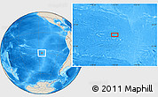 Shaded Relief Location Map of the area around 29° 54' 34" S, 115° 31' 30" W