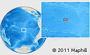 Shaded Relief Location Map of the area around 29° 54' 34" S, 116° 22' 30" W