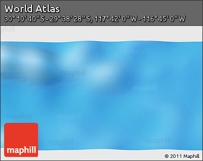 Physical 3D Map of the Area around 29° 54' 34" S, 117° 13' 29" W