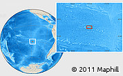 Shaded Relief Location Map of the area around 29° 54' 34" S, 117° 13' 29" W