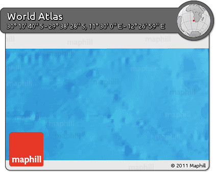 Physical 3D Map of the Area around 29° 54' 34" S, 11° 58' 29" E