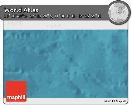 Satellite 3D Map of the Area around 29° 54' 34" S, 11° 58' 29" E