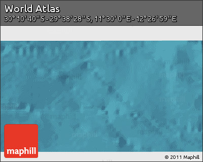 Satellite 3D Map of the Area around 29° 54' 34" S, 11° 58' 29" E
