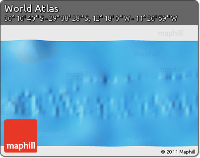 Physical 3D Map of the Area around 29° 54' 34" S, 11° 49' 29" W