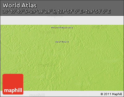 Physical 3D Map of the Area around 29° 54' 34" S, 128° 25' 30" E