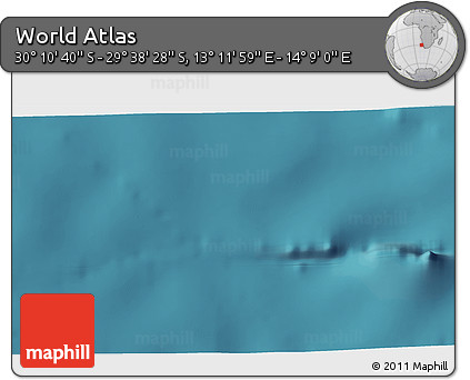 Satellite 3D Map of the Area around 29° 54' 34" S, 13° 40' 30" E