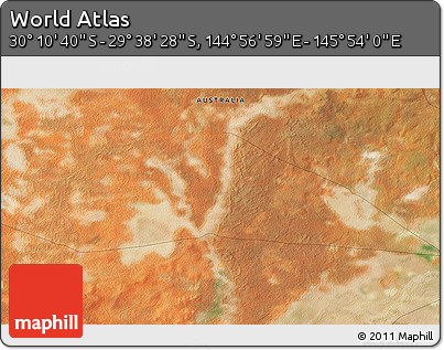 Satellite 3D Map of the Area around 29° 54' 34" S, 145° 25' 30" E