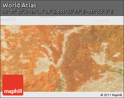 Satellite 3D Map of the Area around 29° 54' 34" S, 145° 25' 30" E
