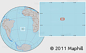 Gray Location Map of the area around 29° 54' 34" S, 14° 22' 30" W