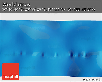 Physical 3D Map of the Area around 29° 54' 34" S, 151° 13' 29" W