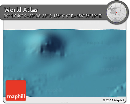 Satellite 3D Map of the Area around 29° 54' 34" S, 156° 28' 29" E