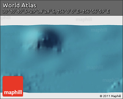 Satellite 3D Map of the Area around 29° 54' 34" S, 156° 28' 29" E